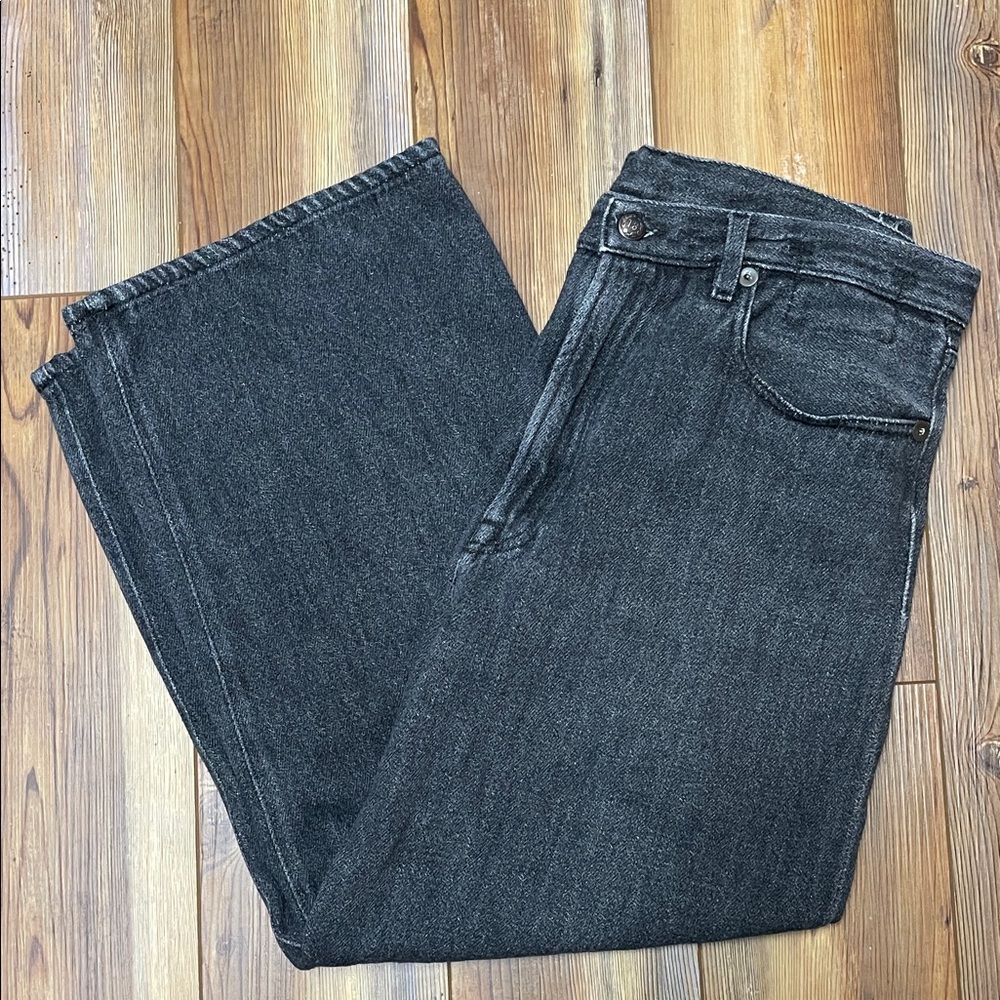 R13 Dark Gray Flare Jeans